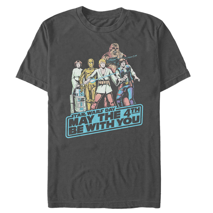 fifth sun Men's Star Wars May the Fourth Classic Poster T-Shirt