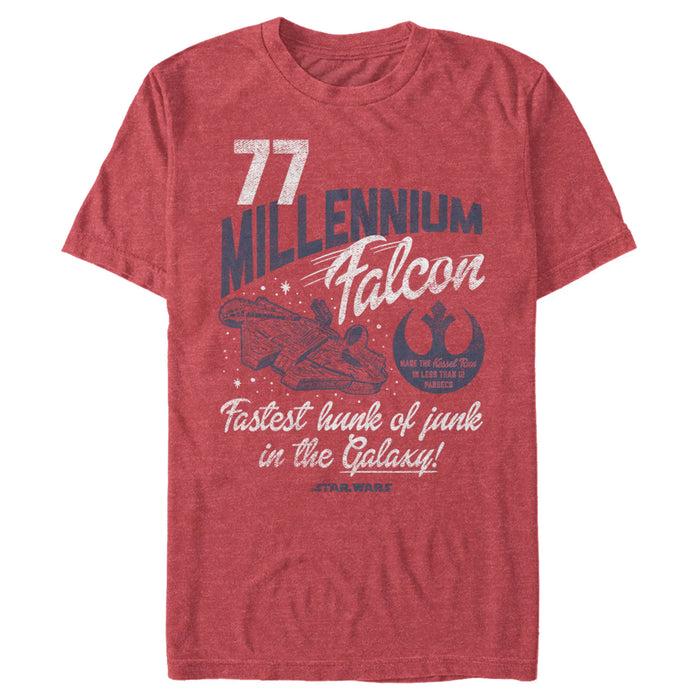 fifth sun Men's Star Wars Millennium Falcon Fastest Junk 77 T-Shirt