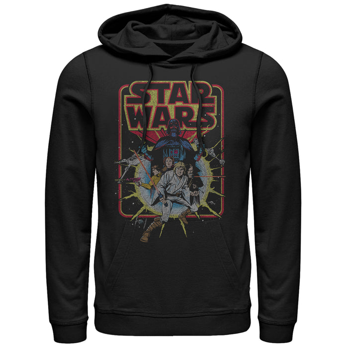 fifth sun Men's Star Wars Retro Explosion Pull Over Hoodie