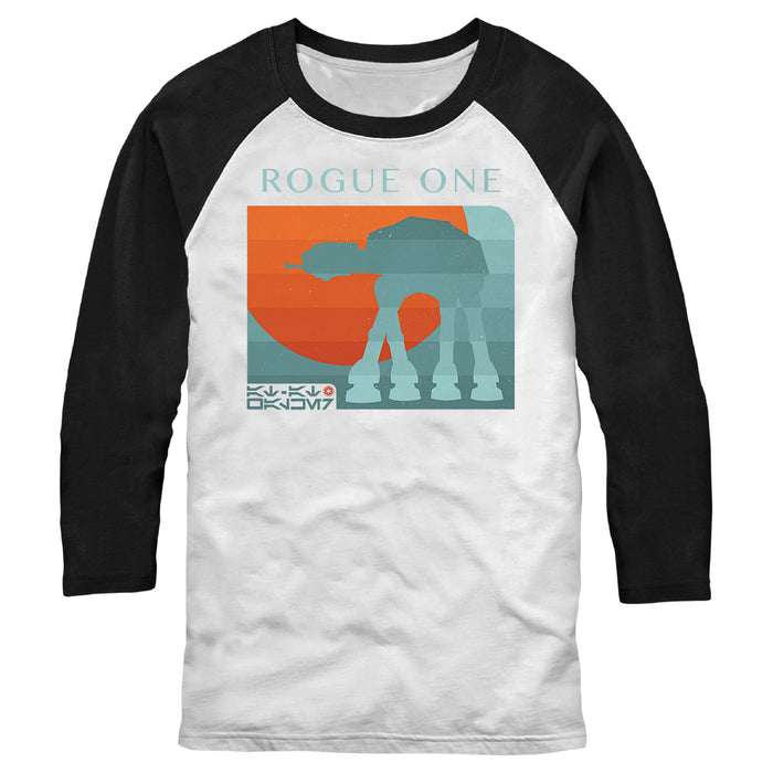fifth sun Men's Star Wars: Rogue One AT-AT Sunset Baseball Tee fifth sun Men's Star Wars: Rogue One AT-AT Sunset Baseball Tee