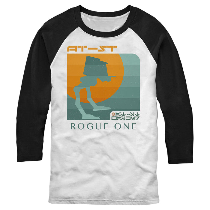 fifth sun Men's Star Wars: Rogue One AT-ST Sunset Baseball Tee fifth sun Men's Star Wars: Rogue One AT-ST Sunset Baseball Tee