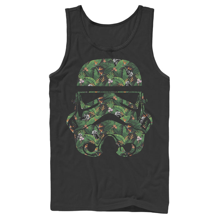 fifth sun Men's Star Wars Stormtrooper Tropical Helmet Tank Top