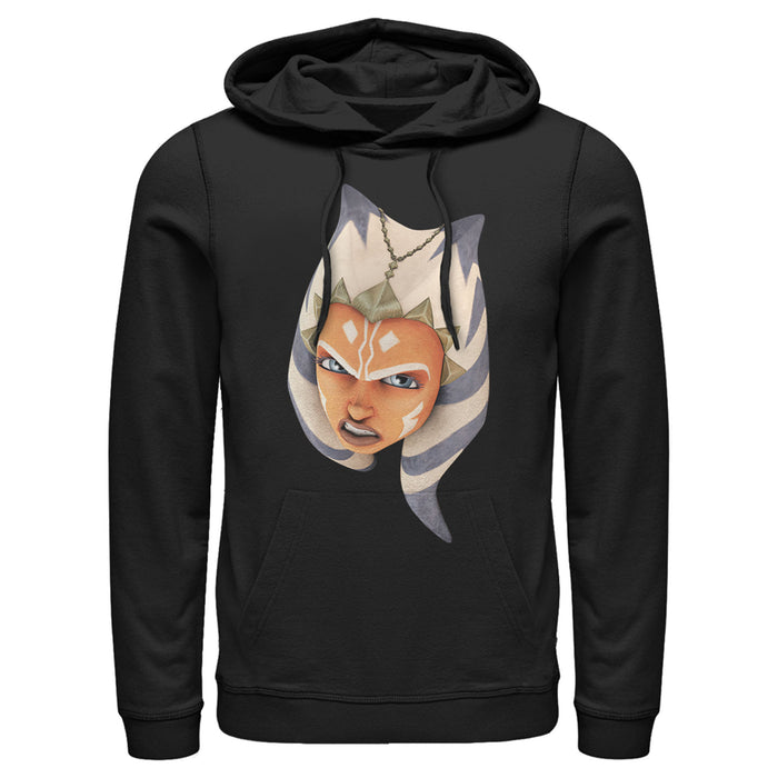 fifth sun Men's Star Wars: The Clone Wars Ahsoka Big Face Pull Over Hoodie
