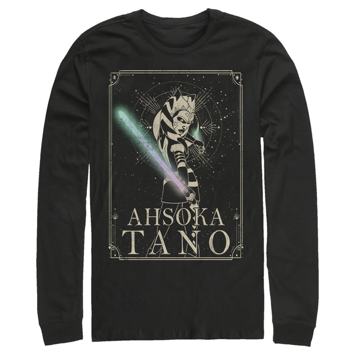 fifth sun Men's Star Wars: The Clone Wars Ahsoka Tano Celestial Portrait Long Sleeve Shirt