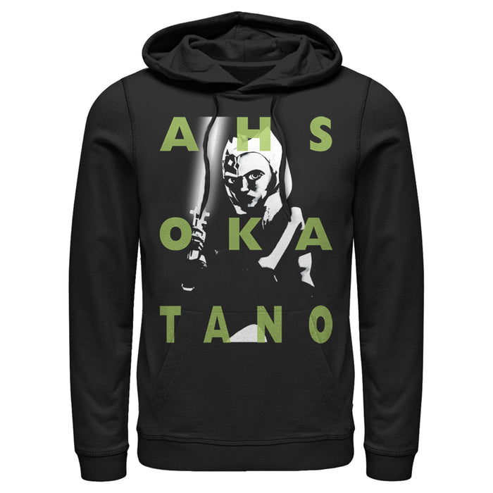 fifth sun Men's Star Wars: The Clone Wars Ahsoka Tano Text Overlay Pull Over Hoodie