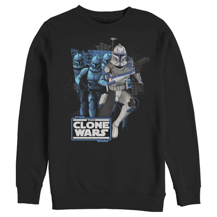 fifth sun Men's Star Wars: The Clone Wars Captain Rex Mashup Sweatshirt