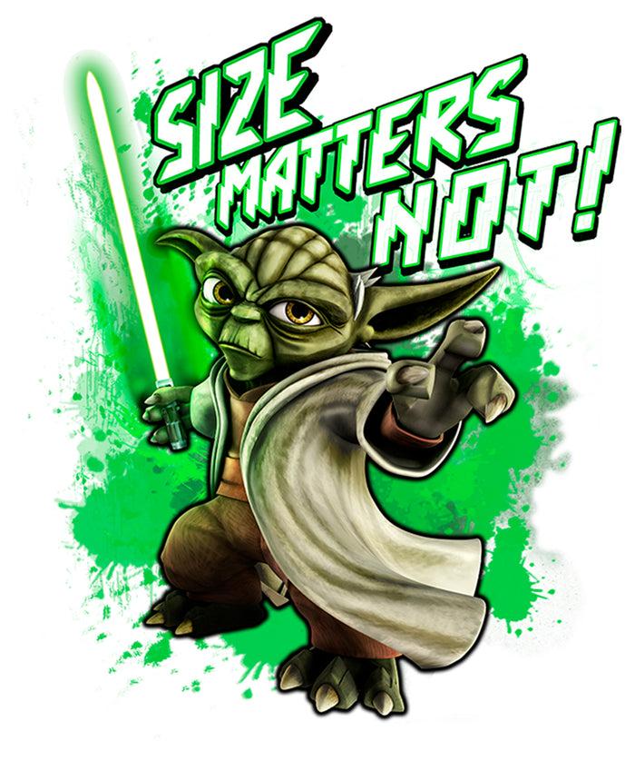 Fifth Sun Men's Star Wars: The Clone Wars Clone Wars Yoda Size Matters Not Baseball Tee