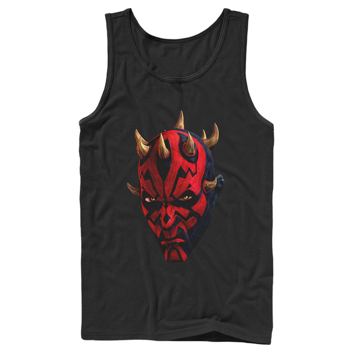 fifth sun Men's Star Wars: The Clone Wars Darth Maul Big Face Tank Top