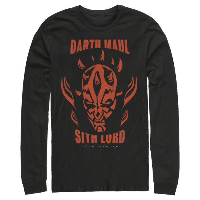 fifth sun Men's Star Wars: The Clone Wars Darth Maul Sith Lord Long Sleeve Shirt