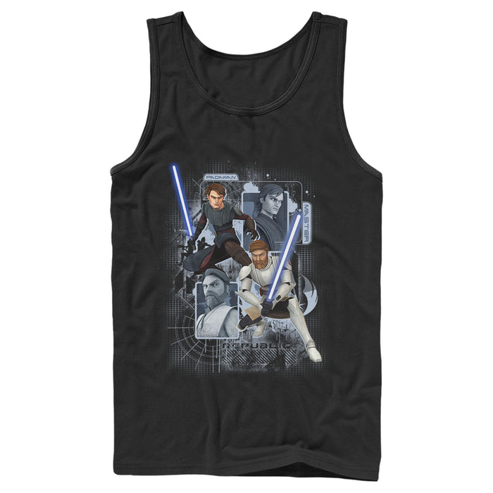 fifth sun Men's Star Wars: The Clone Wars Padawan Master Tank Top