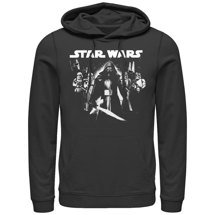 fifth sun Men's Star Wars The Force Awakens Kylo Ren Arrives Pull Over Hoodie