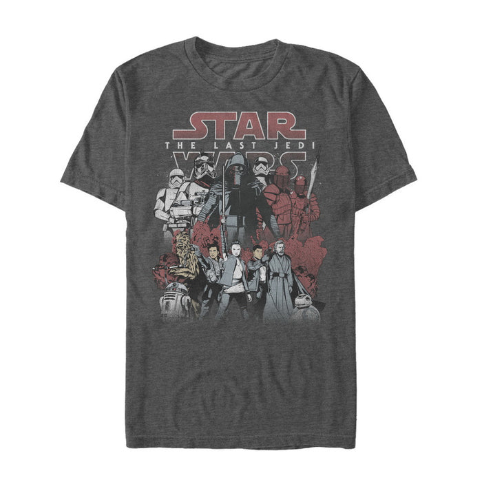 fifth sun Men's Star Wars The Last Jedi Group Shot T-Shirt