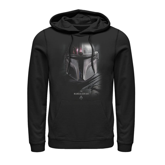 fifth sun Men's Star Wars: The Mandalorian Bounty Hunter Shadow Pull Over Hoodie