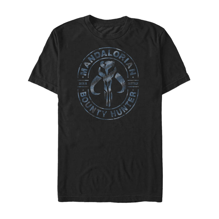 fifth sun Men's Star Wars: The Mandalorian Bounty Hunter Stamp T-Shirt