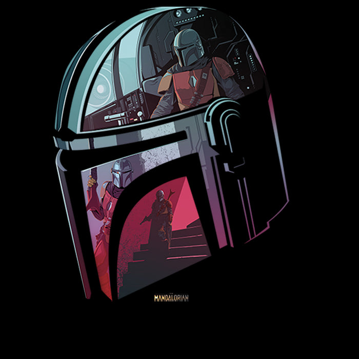 Fifth Sun Men's Star Wars: The Mandalorian Helmet Reflection Sweatshirt