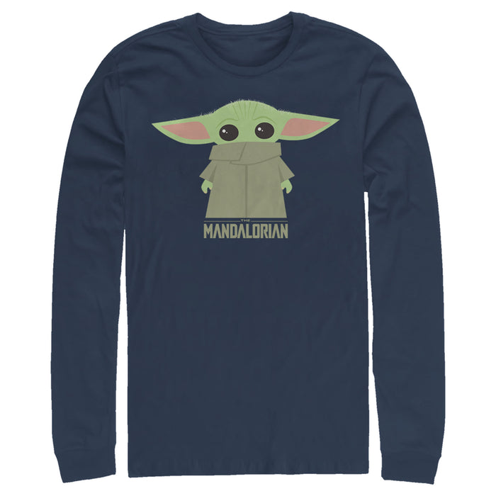 fifth sun Men's Star Wars: The Mandalorian The Child Cartoon Shy Long Sleeve Shirt