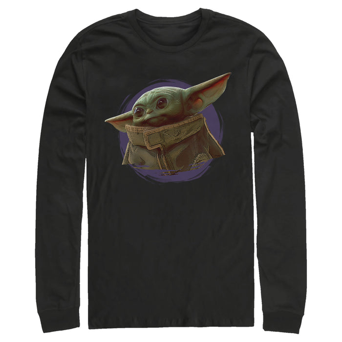 fifth sun Men's Star Wars: The Mandalorian The Child Circle Halo Long Sleeve Shirt