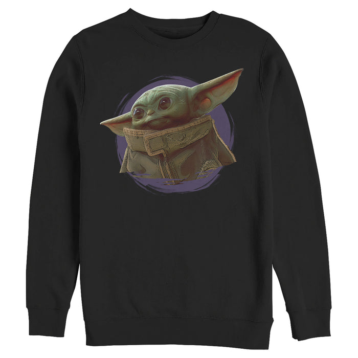fifth sun Men's Star Wars: The Mandalorian The Child Circle Halo Sweatshirt