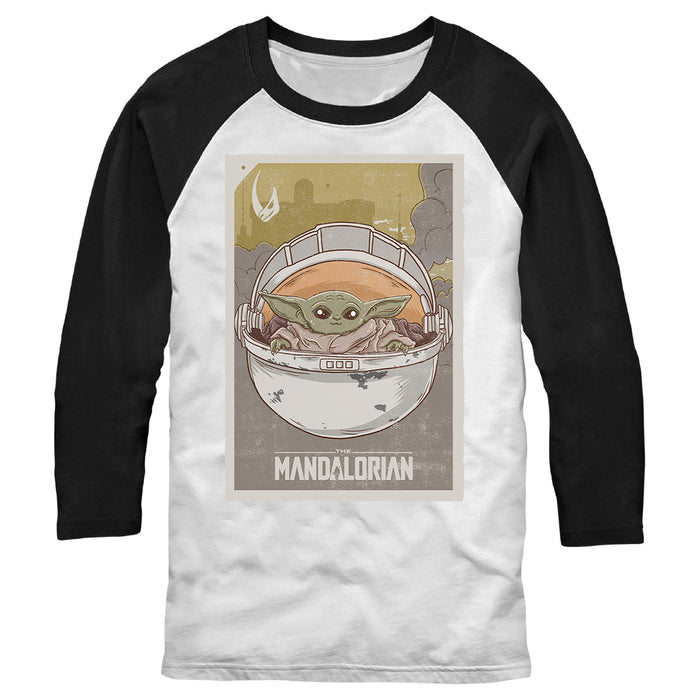 fifth sun Men's Star Wars: The Mandalorian The Child Cradle Baseball Tee fifth sun Men's Star Wars: The Mandalorian The Child Cradle Baseball Tee