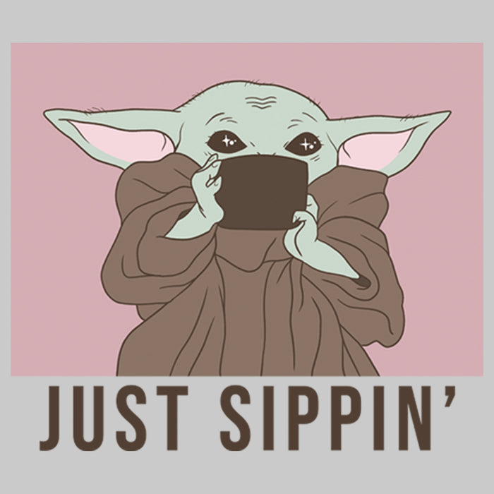 Fifth Sun Men's Star Wars: The Mandalorian The Child Just Sippin Sweatshirt