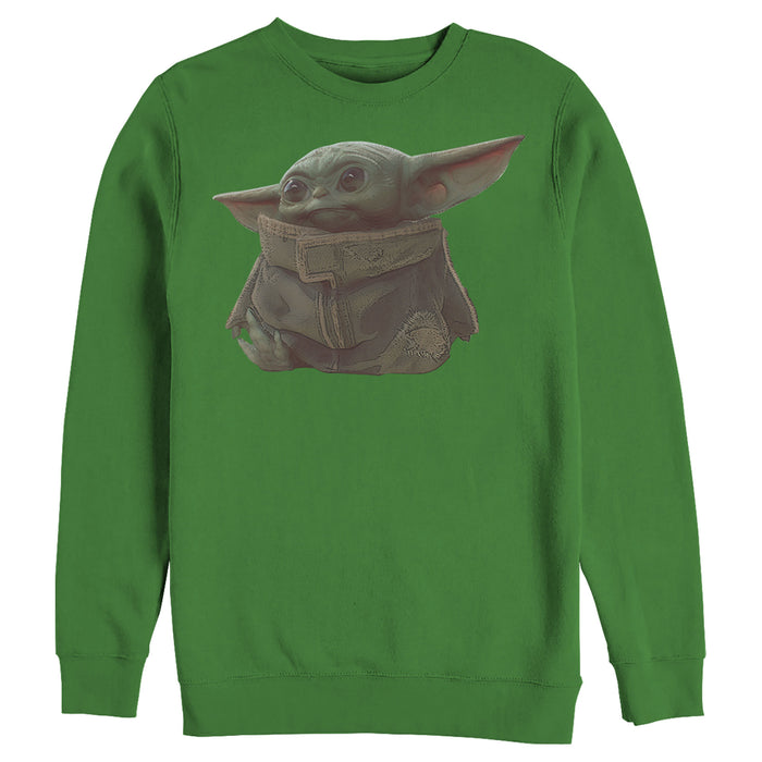 fifth sun Men's Star Wars: The Mandalorian The Child Portrait Sweatshirt
