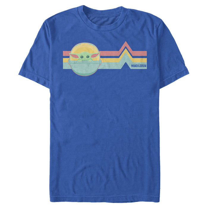 Fifth Sun Men's Star Wars: The Mandalorian The Child Retro Stripes T-Shirt