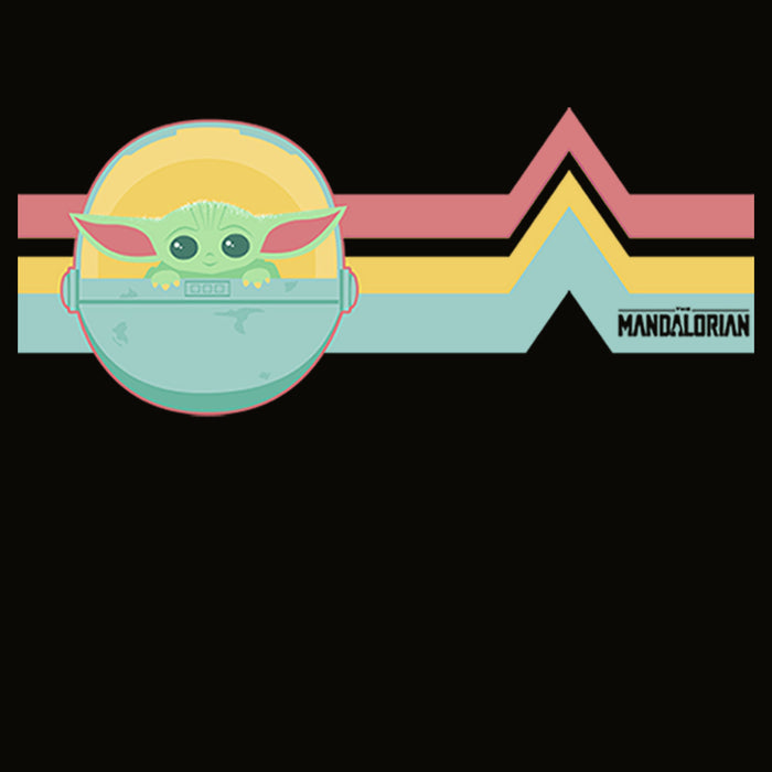 Fifth Sun Men's Star Wars: The Mandalorian The Child Retro Stripes T-Shirt