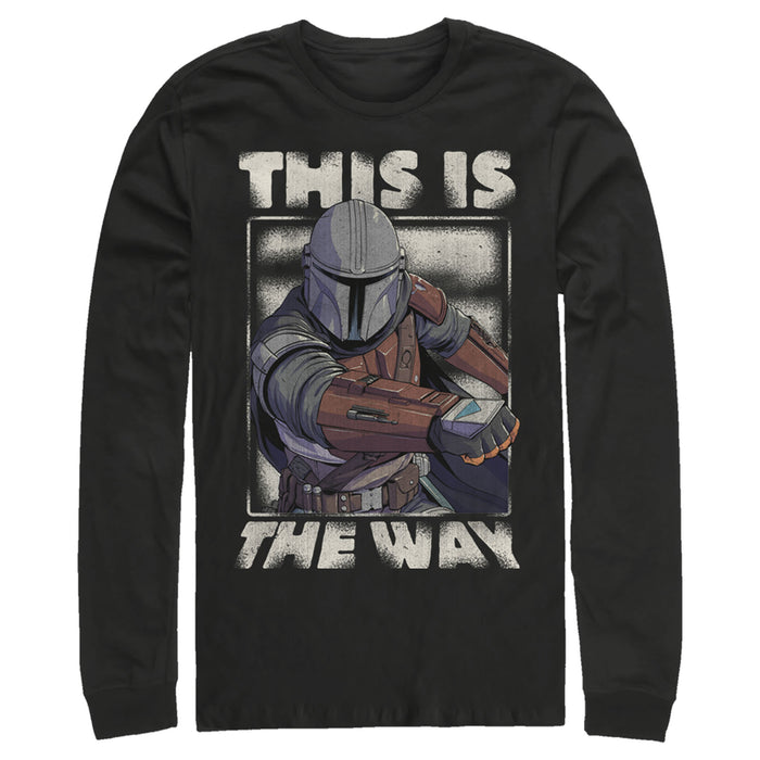 fifth sun Men's Star Wars: The Mandalorian This Is The Way Mando Long Sleeve Shirt
