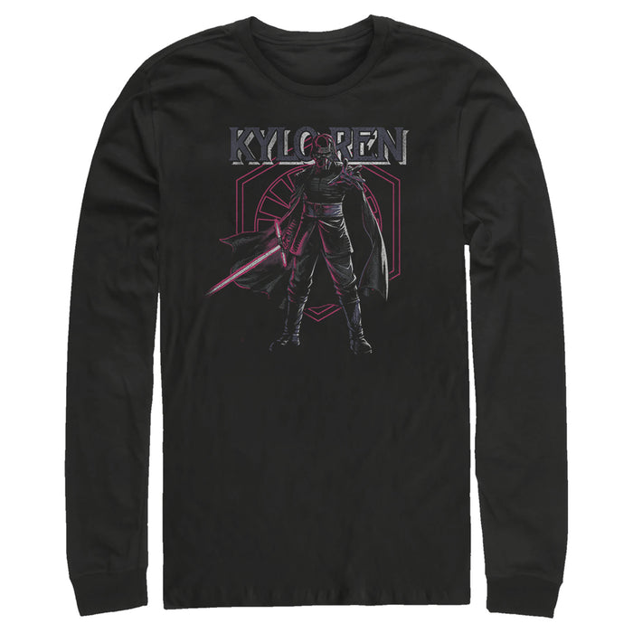 fifth sun Men's Star Wars: The Rise of Skywalker Kylo Ren Emblem Long Sleeve Shirt