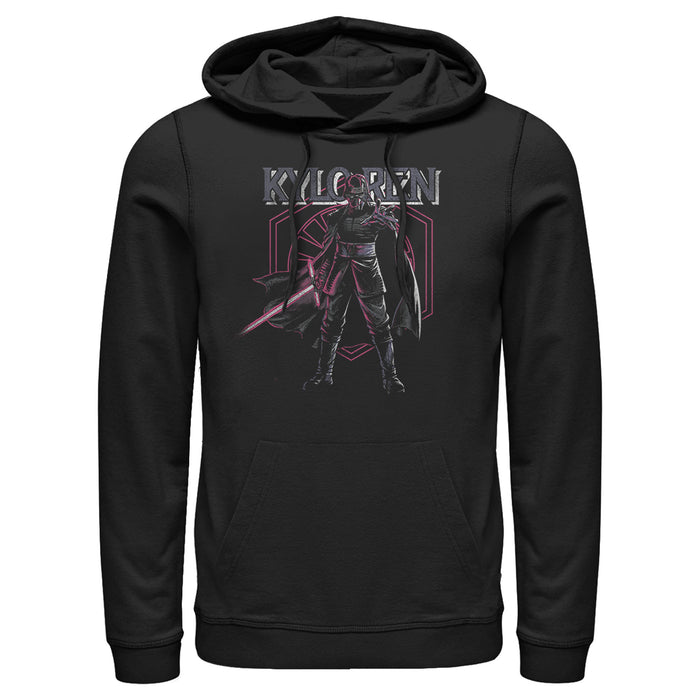 fifth sun Men's Star Wars: The Rise of Skywalker Kylo Ren Emblem Pull Over Hoodie