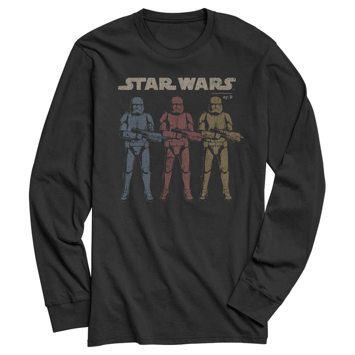 fifth sun Men's Star Wars: The Rise of Skywalker Stormtrooper Trio Long Sleeve Shirt