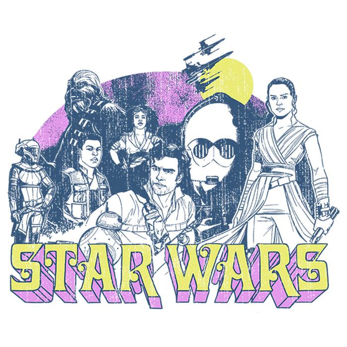 Fifth Sun Men's Star Wars: The Rise Of Skywalker Vintage Collage Baseball Tee