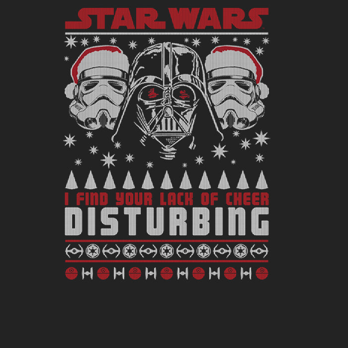 Fifth Sun Men's Star Wars Ugly Christmas Lack Of Cheer Disturbing Sweatshirt