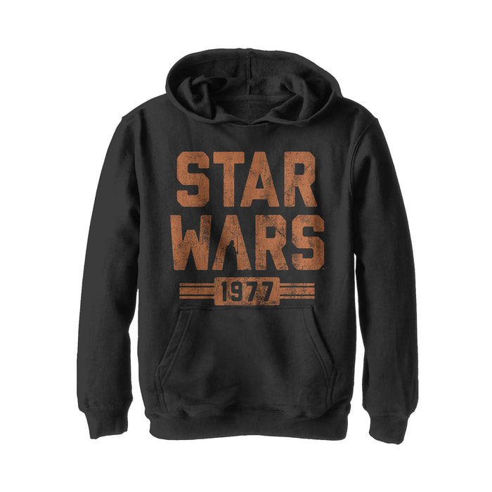 fifth sun Men's Star Wars Vader Striped Logo Pull Over Hoodie