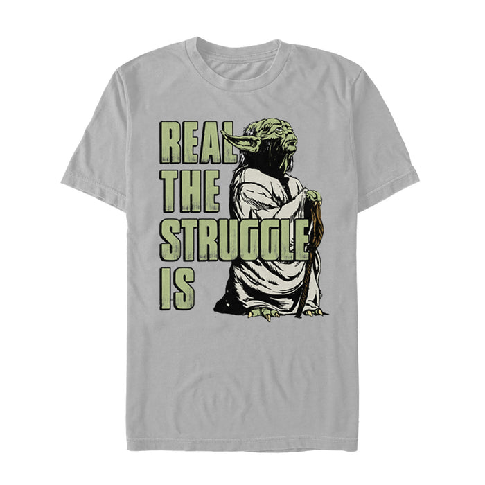 Fifth Sun Men's Star Wars Yoda Real The Struggle Is T-Shirt