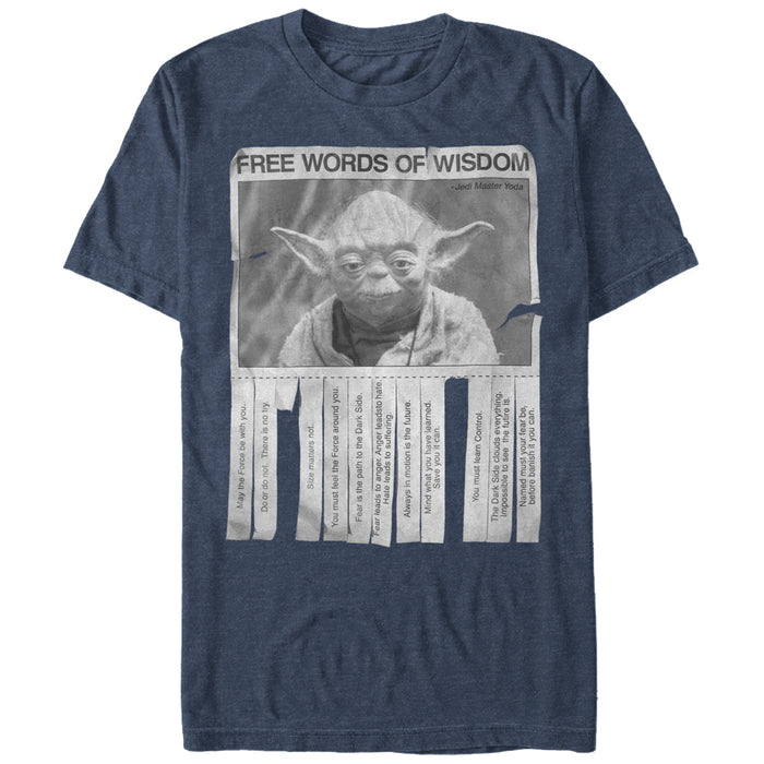 fifth sun Men's Star Wars Yoda Words of Wisdom T-Shirt