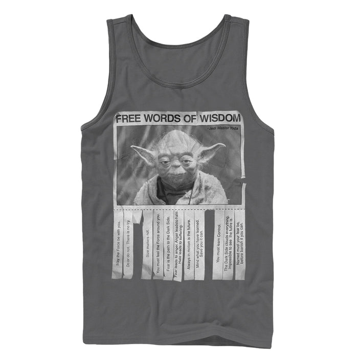 fifth sun Men's Star Wars Yoda Words of Wisdom Tank Top