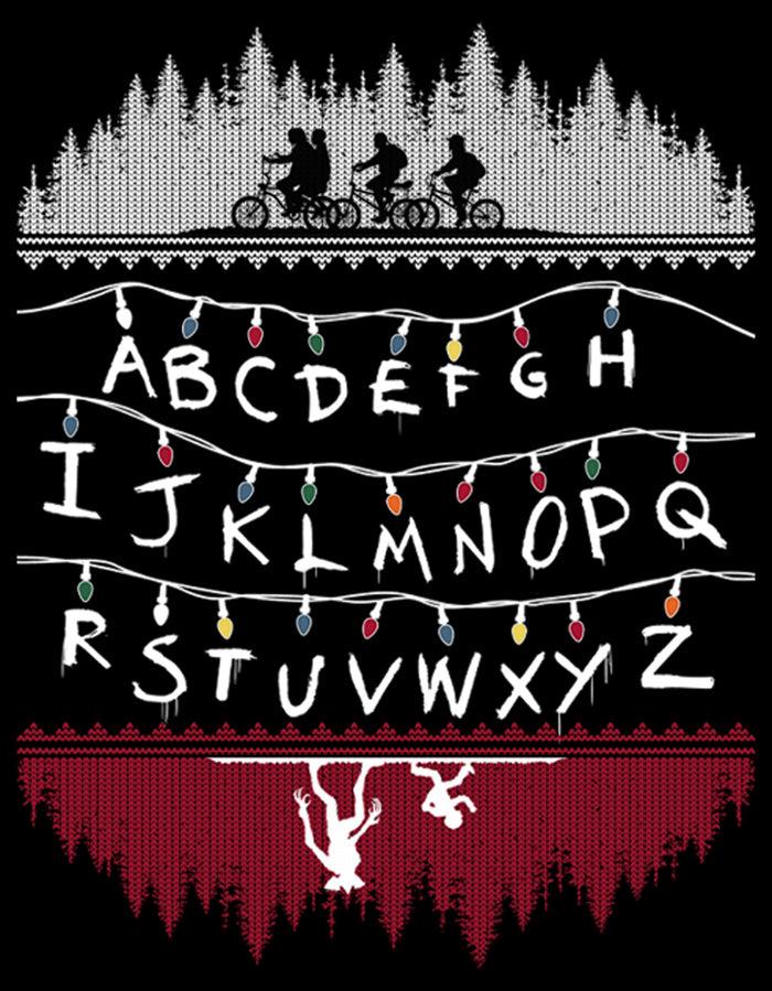 Fifth Sun Men's Stranger Things Alphabet Lights Pull Over Hoodie