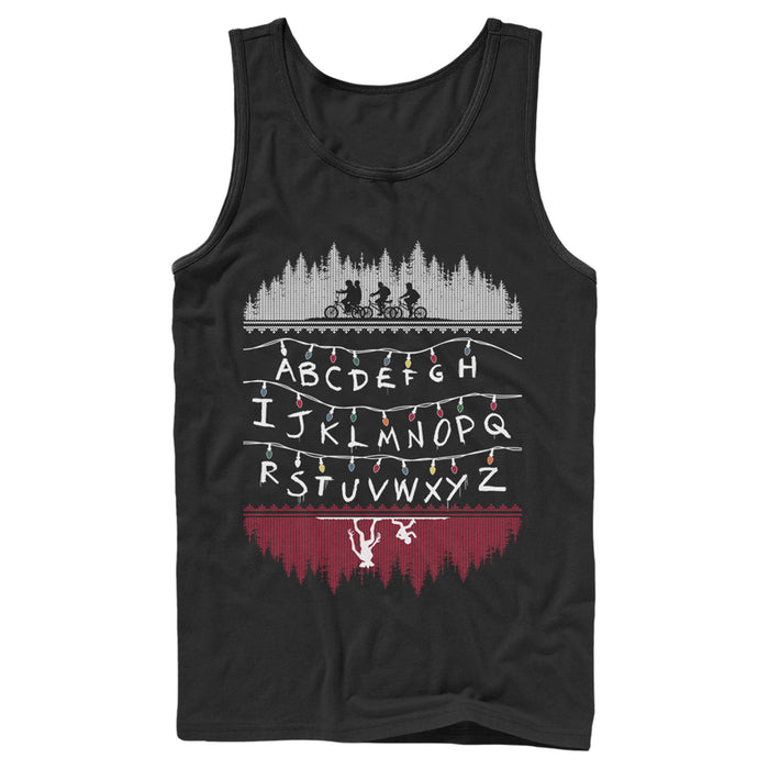 fifth sun Men's Stranger Things Alphabet Lights Tank Top