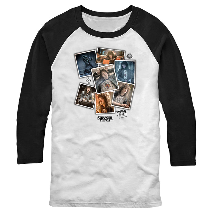 fifth sun Men's Stranger Things Eddie Munson Photo Dump Baseball Tee