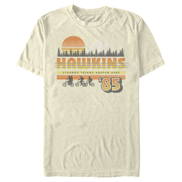 fifth sun Men's Stranger Things Retro Hawkins Bikers T-Shirt