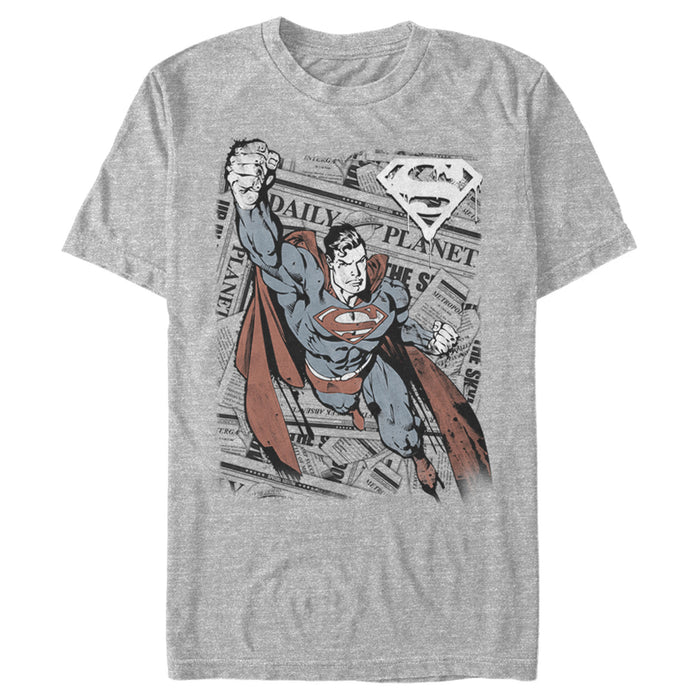 Fifth Sun Men's Superman Daily Planet Newspaper T-Shirt