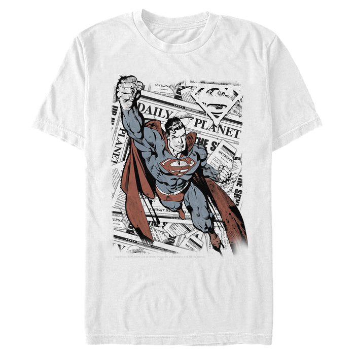 fifth sun Men's Superman Daily Planet Newspaper T-Shirt