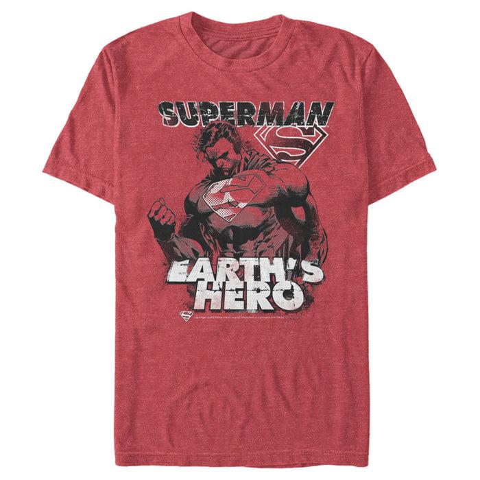 Fifth Sun Men's Superman Grunge Earth's Hero T-Shirt