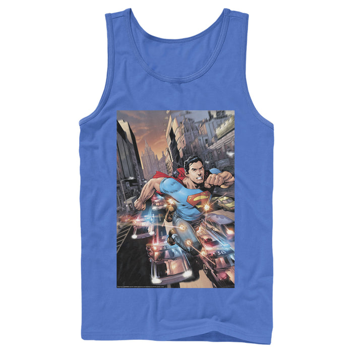 Fifth Sun Men's Superman Hidden Hero Glimmer Tank Top
