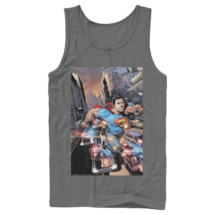 Fifth Sun Men's Superman Hidden Hero Glimmer Tank Top