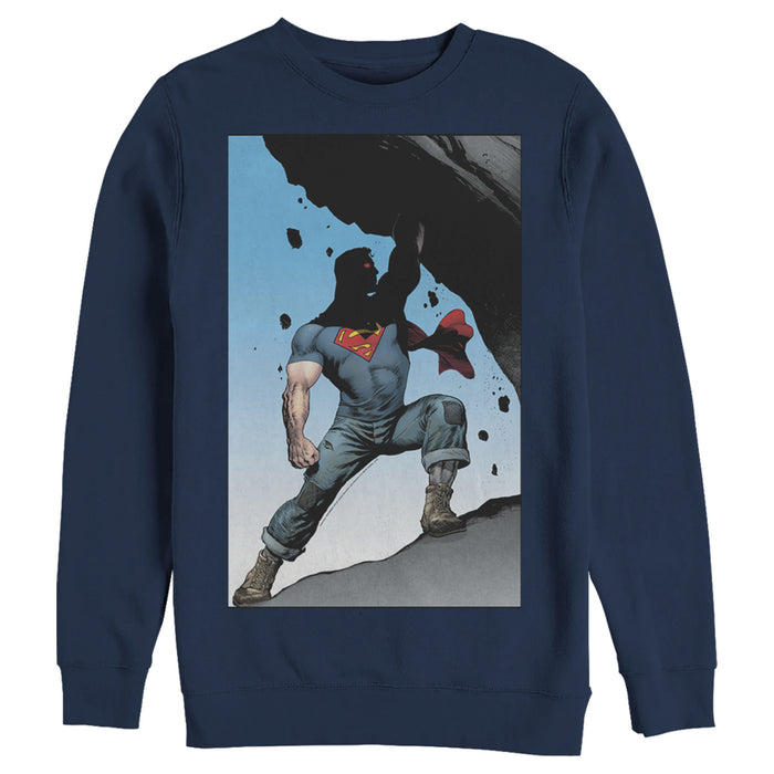 Fifth Sun Men's Superman Strongest Hero Pose Sweatshirt