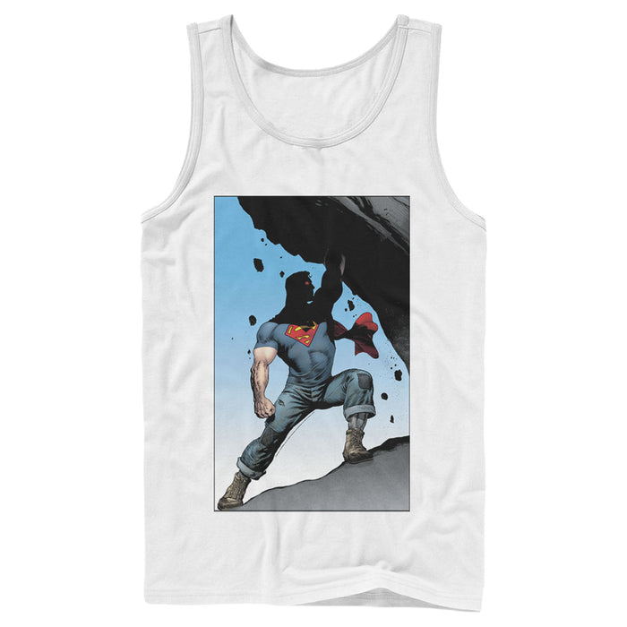 fifth sun Men's Superman Strongest Hero Pose Tank Top