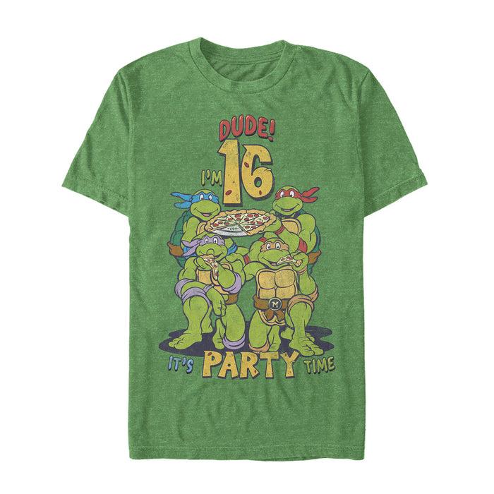 fifth sun Men's Teenage Mutant Ninja Turtles 16th Birthday Pizza Party T-Shirt