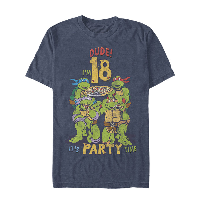 fifth sun Men's Teenage Mutant Ninja Turtles 18th Birthday Pizza Party T-Shirt
